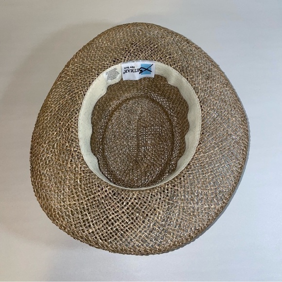 Straw Hat with Cheetah Leopard Print Sash Detail - Picture 4 of 5
